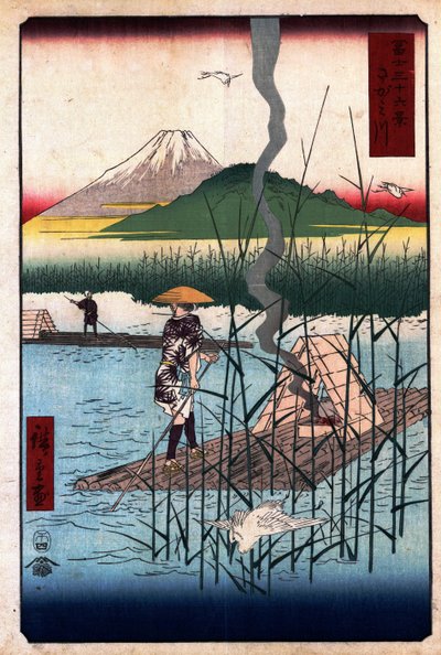 36 Views of Mount Fuji - 18. The Sagami River by Utagawa Hiroshige